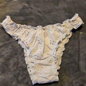 H&M Bikini Bottoms, White Eyelet, Clean, Size 2